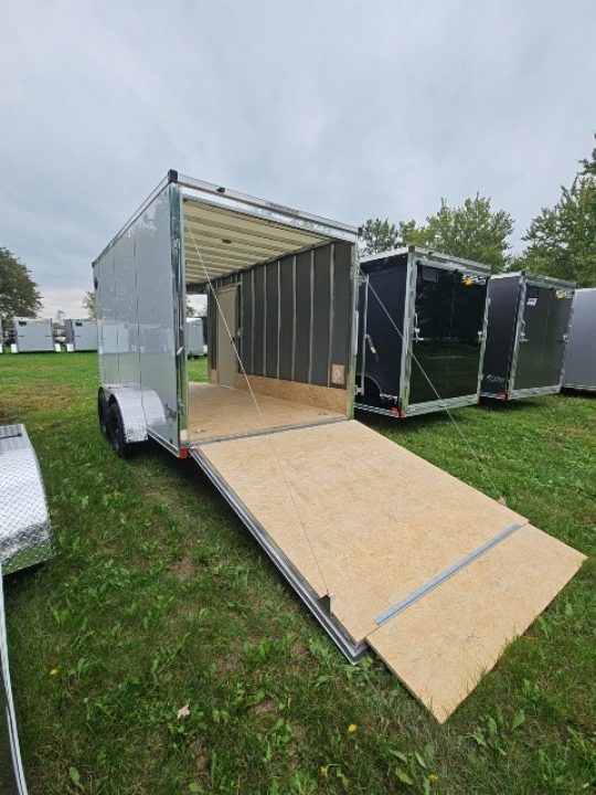 New 7X19 Stealth Trailer 2 place Snowmobile Trailer Aluminum Frame