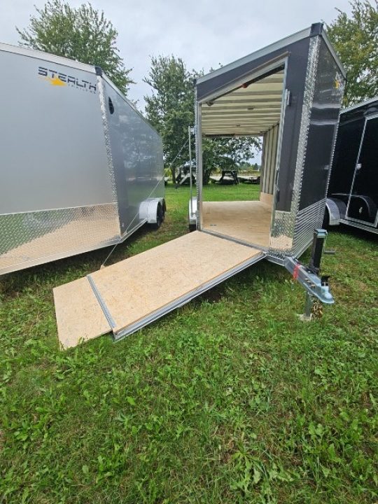 New 7X19 Stealth Trailer 2 place Snowmobile Trailer Aluminum Frame