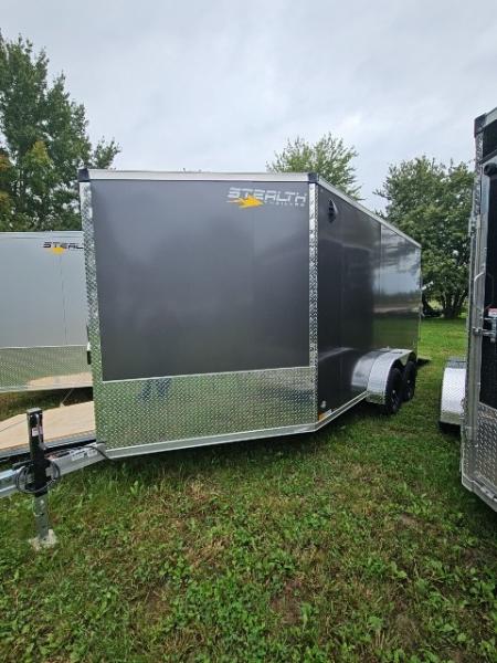 New 7X19 Stealth Trailer 2 place Snowmobile Trailer Aluminum Frame