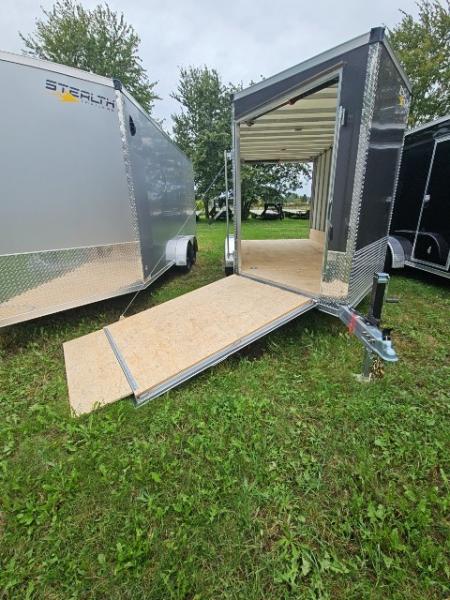 New 7X19 Stealth Trailer 2 place Snowmobile Trailer Aluminum Frame
