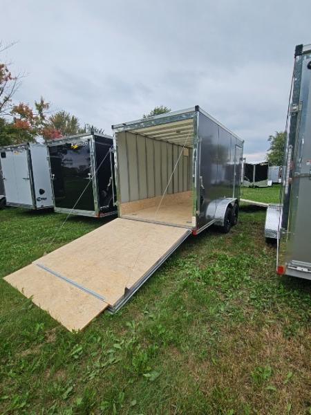 New 7X19 Stealth Trailer 2 place Snowmobile Trailer Aluminum Frame