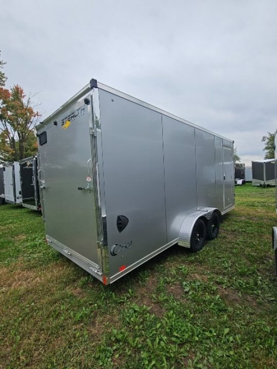 New 7X23 Stealth Trailers 3 place Snowmobile Trailer Aluminum