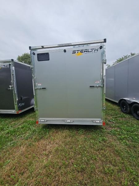 New 7X23 Stealth Trailers 3 place Snowmobile Trailer Aluminum