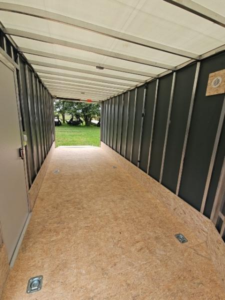 New 7X23 Stealth Trailers 3 place Snowmobile Trailer Aluminum