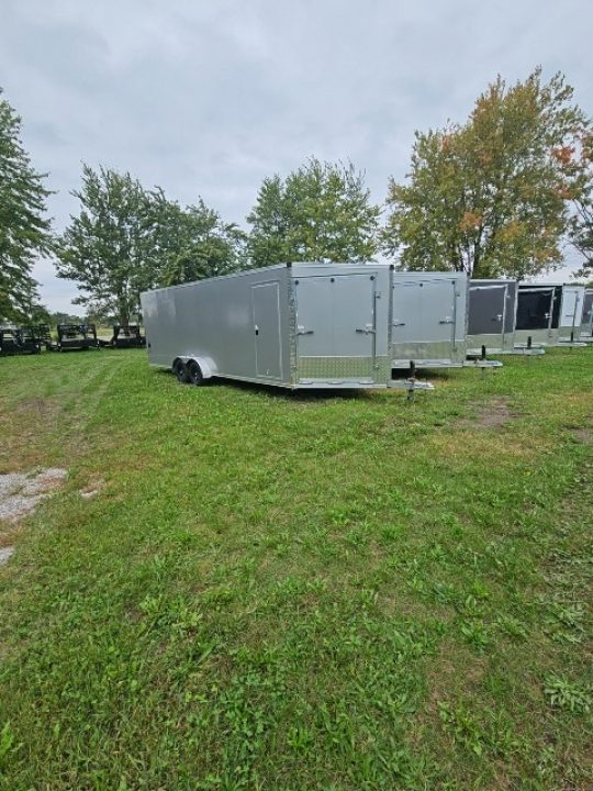 New 7X29 Stealth Trailers 4 place Snowmobile Trailer Aluminum