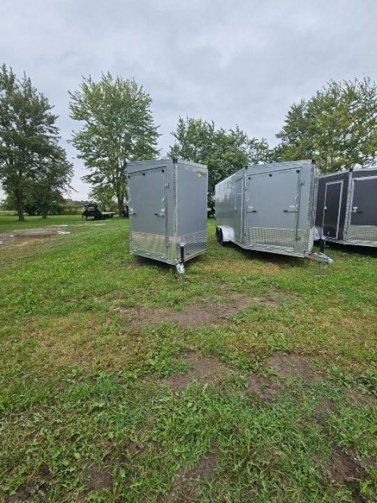 New 7X29 Stealth Trailers 4 place Snowmobile Trailer Aluminum