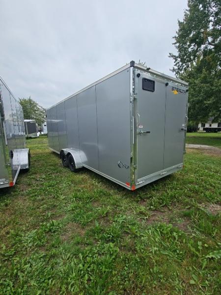 New 7X29 Stealth Trailers 4 place Snowmobile Trailer Aluminum