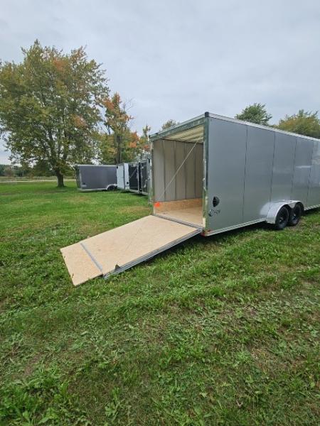 New 7X29 Stealth Trailers 4 place Snowmobile Trailer Aluminum