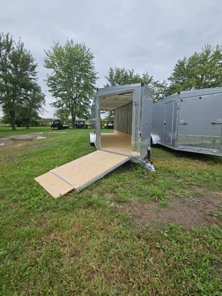 New 7X29 Stealth Trailers 4 place Snowmobile Trailer Aluminum