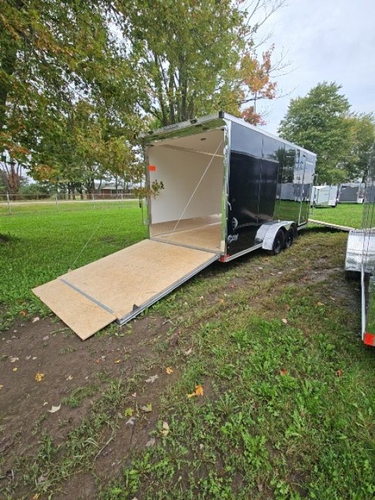 New 7X23 Stealth Trailers 3 place Snowmobile Trailer Aluminum PREMIUM