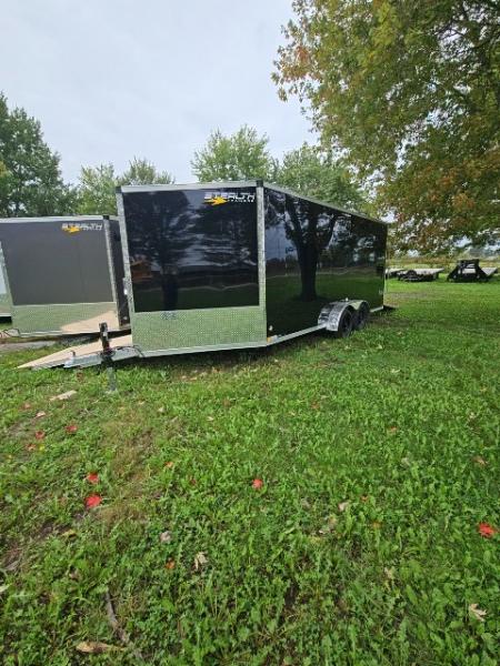New 7X23 Stealth Trailers 3 place Snowmobile Trailer Aluminum PREMIUM