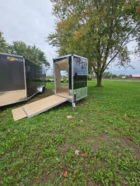 New 7X23 Stealth Trailers 3 place Snowmobile Trailer Aluminum PREMIUM
