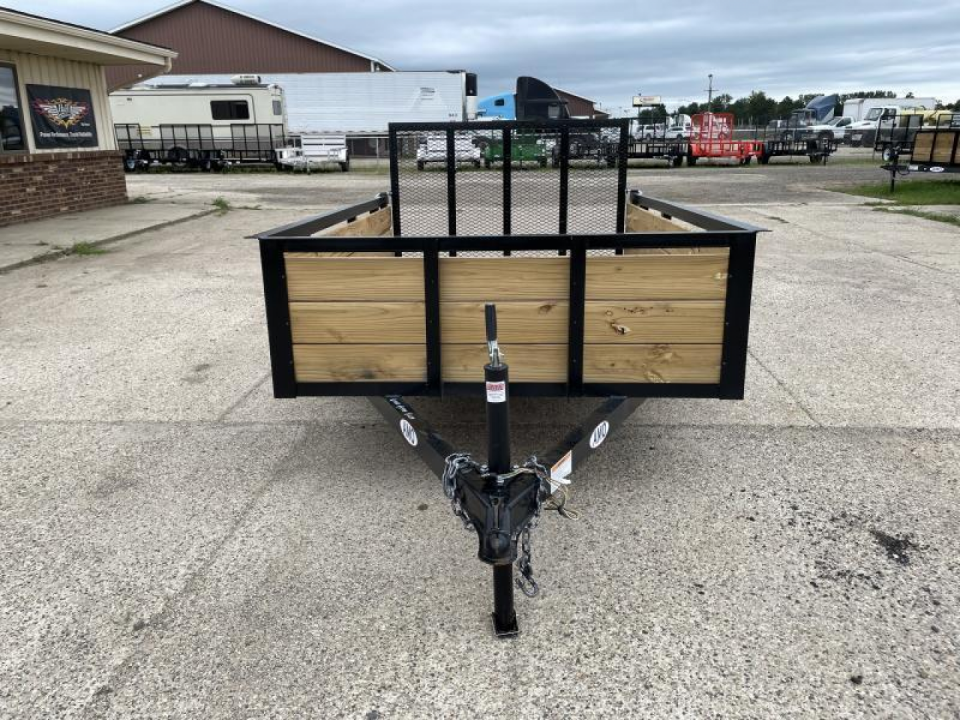 New 2026 AMO 5x8 Light Duty Wood Side 2K Utility Trailer