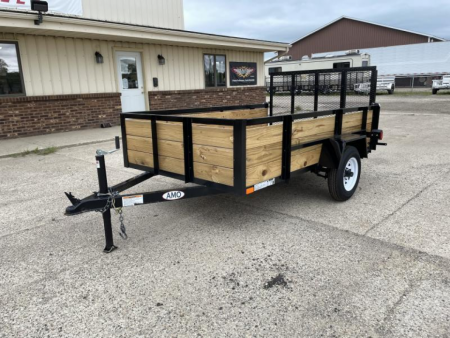 New 2026 AMO 5x8 Light Duty Wood Side 2K Utility Trailer