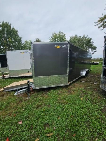 New 7x29 Stealth Trailers 4 place Snowmobile Trailer Aluminum PREMIUM