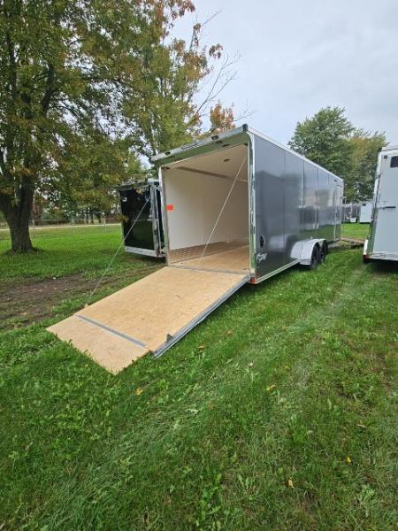 New 7x29 Stealth Trailers 4 place Snowmobile Trailer Aluminum PREMIUM