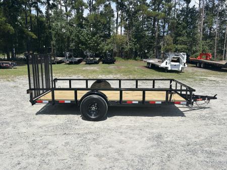 New 2027 PERFECT SIDE BY SIDE TRAILER, Down 2 Earth Trailers 82X14 Utility Trailer, #5200 Non Brake Axle, Reinforced Tubing Gate – Spring assisted
