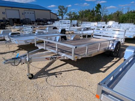 New 2026 H&H Trailers 82 x 14 Aluminum Rail Side Utility Trailer with 3K Idler -2990lb. GVWR