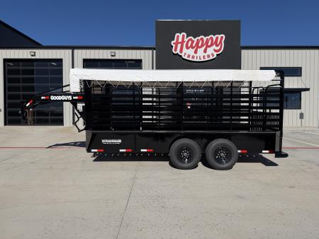 New 2027 Good Guys 6'8 x16' GN Bar Top Livestock Trailer - Wrangler