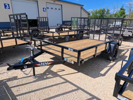 New 2027 H&H Trailers 76 x 12 Rail Side with 3K Idler Utility Trailer