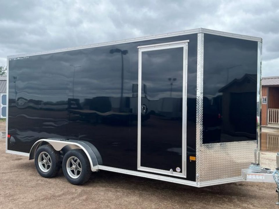 New 2027 ALCOM 7.5x16 All Aluminum Extra Height Cargo / Enclosed Trailer