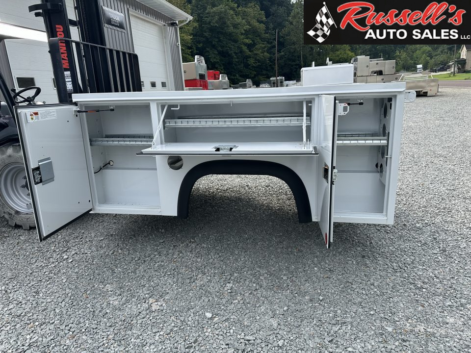 New Monroe Truck Equipment MSS Premier 8' SRW Service Body, Master Locks, Lighted Compartments