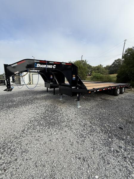 New 2027 Diamond C FMAX 212 25’ Flatbed Trailer, 25.9K GVWR,ABS BRAKES, 2 SPD JACKS, ALUMINUM OUTER WHEELS, MAX RAMPS, 14 PLY TIRES