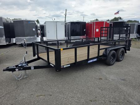New 2027 Sure-Trac 7X16 7K - 2' MESH SIDES Utility Trailer