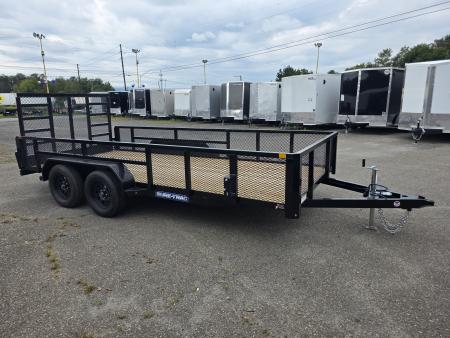New 2027 Sure-Trac 7X16 7K - 2' MESH SIDES Utility Trailer