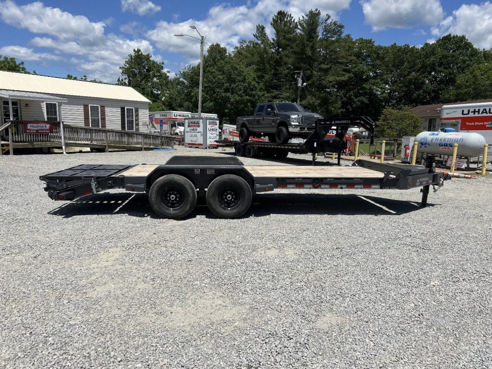 New 2027 Iron Bull EWB Series Equipment Trailer / 83"x20 / 2-7,000# Electric Brake Axles / Rampage Ramps / Jumbo Toolbox
