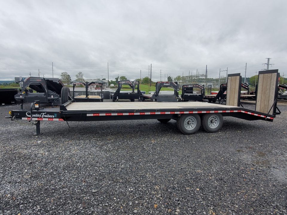 Used 2025 Quality Trailers Pro-P Deckover Trailer / 16,000 GVWR / 102"x23' / 30" Wood Filled Ramps