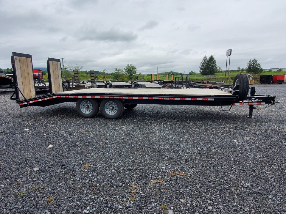 Used 2025 Quality Trailers Pro-P Deckover Trailer / 16,000 GVWR / 102"x23' / 30" Wood Filled Ramps