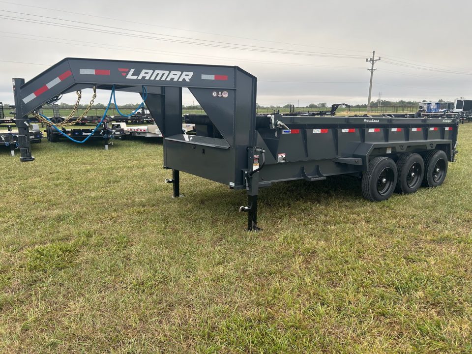 New 2027 Lamar 83x16 Triple 21K GN Telescopic Dump w/ 7 Gauge Floor, 2' Sides, & 17.5" Wheels
