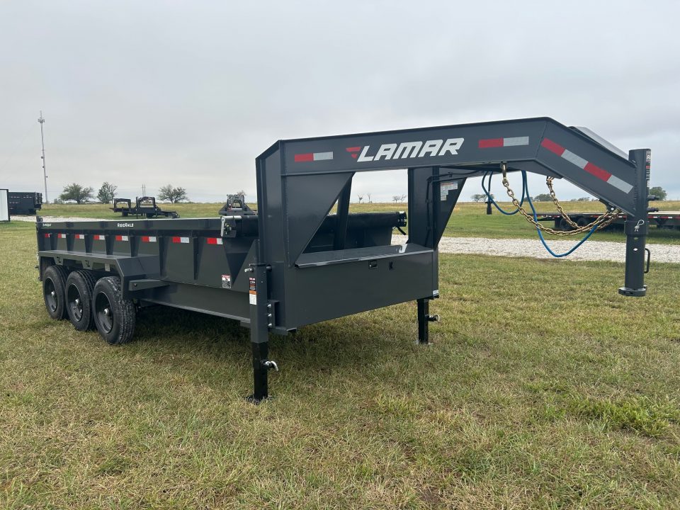 New 2027 Lamar 83x16 Triple 21K GN Telescopic Dump w/ 7 Gauge Floor, 2' Sides, & 17.5" Wheels