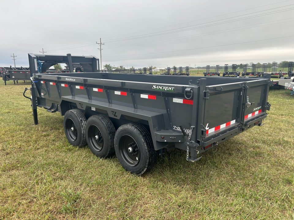 New 2027 Lamar 83x16 Triple 21K GN Telescopic Dump w/ 7 Gauge Floor, 2' Sides, & 17.5" Wheels