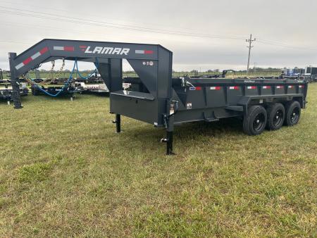 New 2027 Lamar 83x16 Triple 21K GN Telescopic Dump w/ 7 Gauge Floor, 2' Sides, & 17.5  Wheels