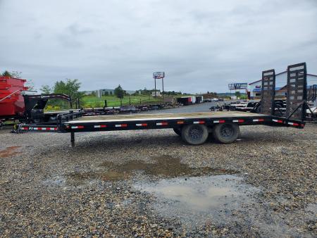 Used 2019 PJ Trailers F8 Deckover Trailer / 14,000 GVWR / 102 x22'