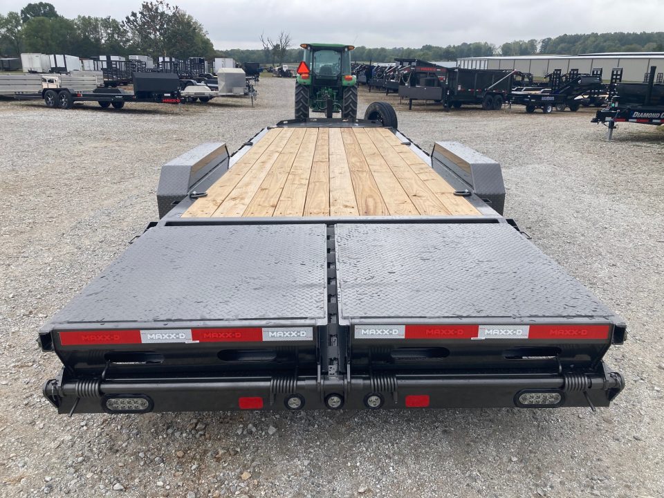 New 2027 MAXX-D 83x24 TANDEM 17.5K EQUIPMENT W/ 4' DOVE, MAX RAMPS, LARGE TOOLBOX & SPARE Equipment Trailer