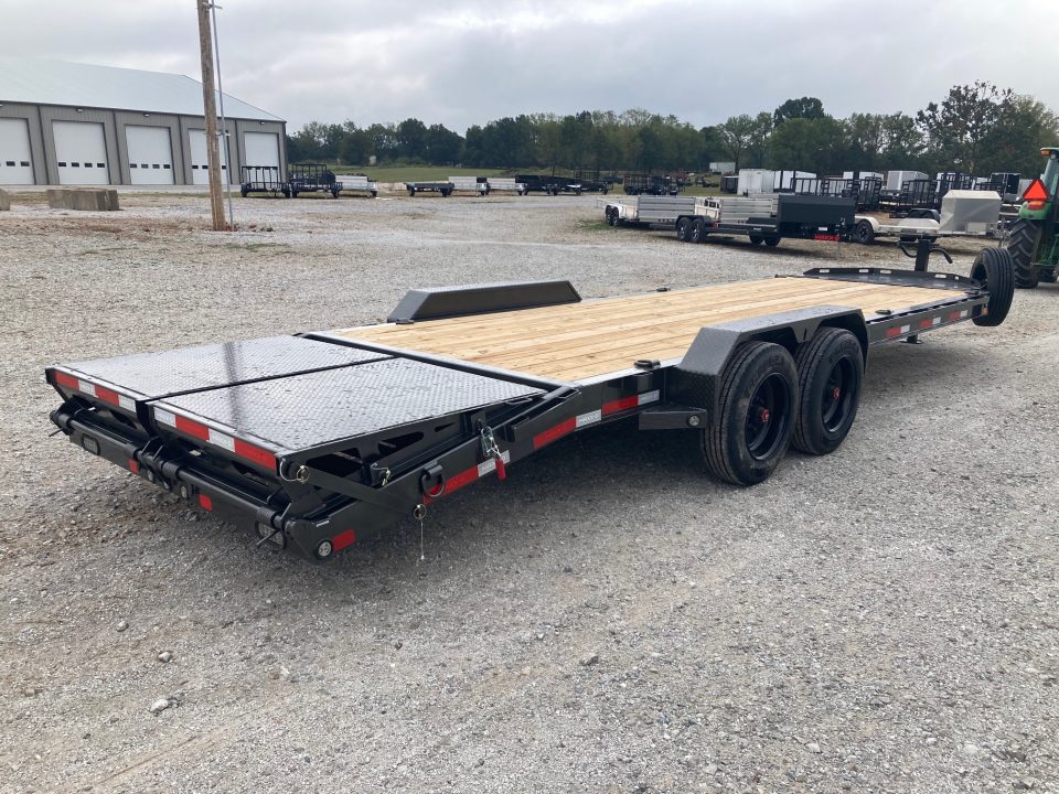 New 2027 MAXX-D 83x24 TANDEM 17.5K EQUIPMENT W/ 4' DOVE, MAX RAMPS, LARGE TOOLBOX & SPARE Equipment Trailer