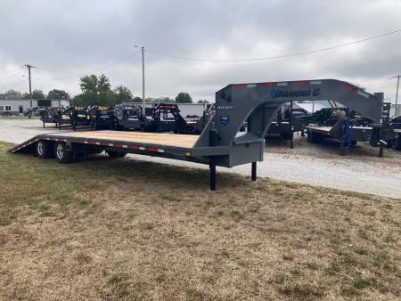 New 2027 Diamond C Trailers 102X35 TANDEM 25.9K GN HYDROTAIL W/ STEEL RUNNERS, HYDROJACK, DISC BRAKES & WIRELESS REMOTE Flatbed Trailer
