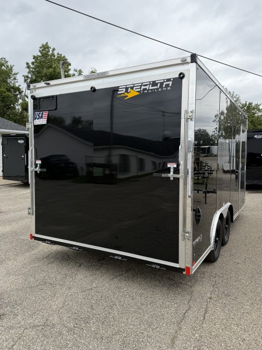 New 2027 8.5 x 16 Enclosed Car Hauler with Ramp 7K GVW with 7ft interior