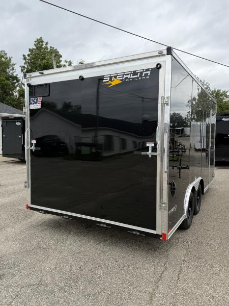 New 2027 8.5 x 16 Enclosed Car Hauler with Ramp 7K GVW with 7ft interior
