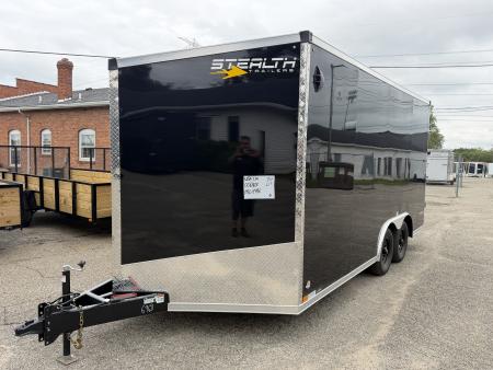 New 2027 8.5 x 16 Enclosed Car Hauler with Ramp 7K GVW with 7ft interior