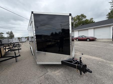 New 2027 8.5 x 16 Enclosed Car Hauler with Ramp 7K GVW with 7ft interior