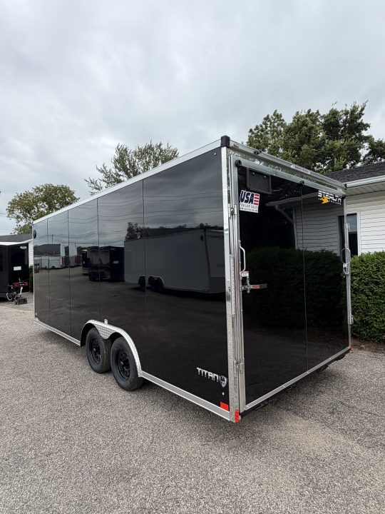 New 2027 8.5 x 20 Enclosed Car Hauler with Ramp 7K GVW with 7ft interior