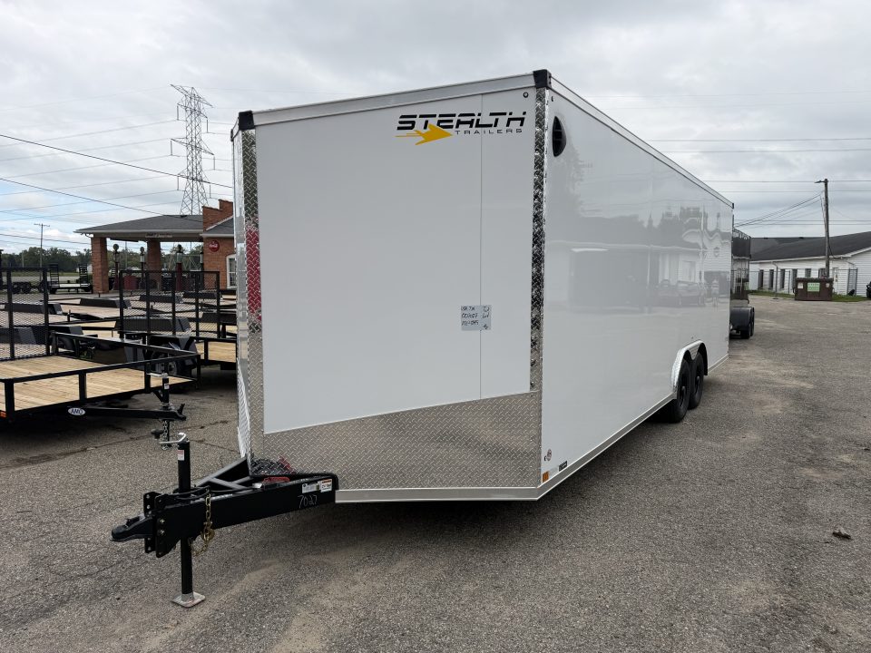 New 2027 Stealth Titan 8.5 x 24 Enclosed Car Hauler with Ramp 10K GVW with 7ft interior and Screwless Exterior