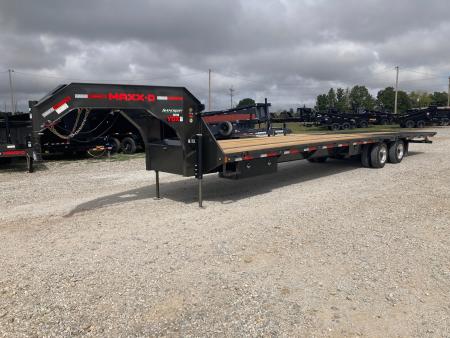 New 2027 MAXX-D 102X36 TANDEM 25.9K GN HYDROTAIL W/ STEEL RUNNERS, HYDROJACKS, DISC BRAKES, ALUM OUTERS & WIRELESS REMOTE Flatbed Trailer