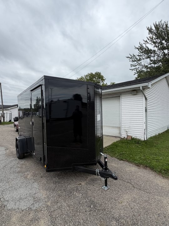 New 2027 FORMULA TRAILERS 6 x 12 Cargo / Enclosed Trailer with 6ft 6in interior Ramp Door - Light Lid BLACK OUT