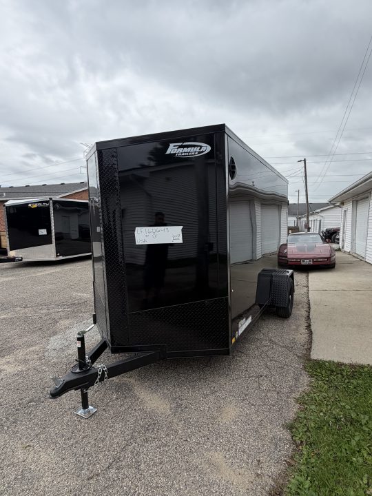 New 2027 FORMULA TRAILERS 6 x 12 Cargo / Enclosed Trailer with 6ft 6in interior Ramp Door - Light Lid BLACK OUT