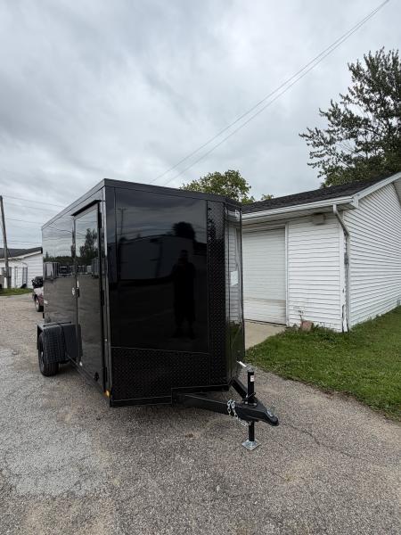 New 2027 FORMULA TRAILERS 6 x 12 Cargo / Enclosed Trailer with 6ft 6in interior Ramp Door - Light Lid BLACK OUT
